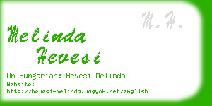 melinda hevesi business card